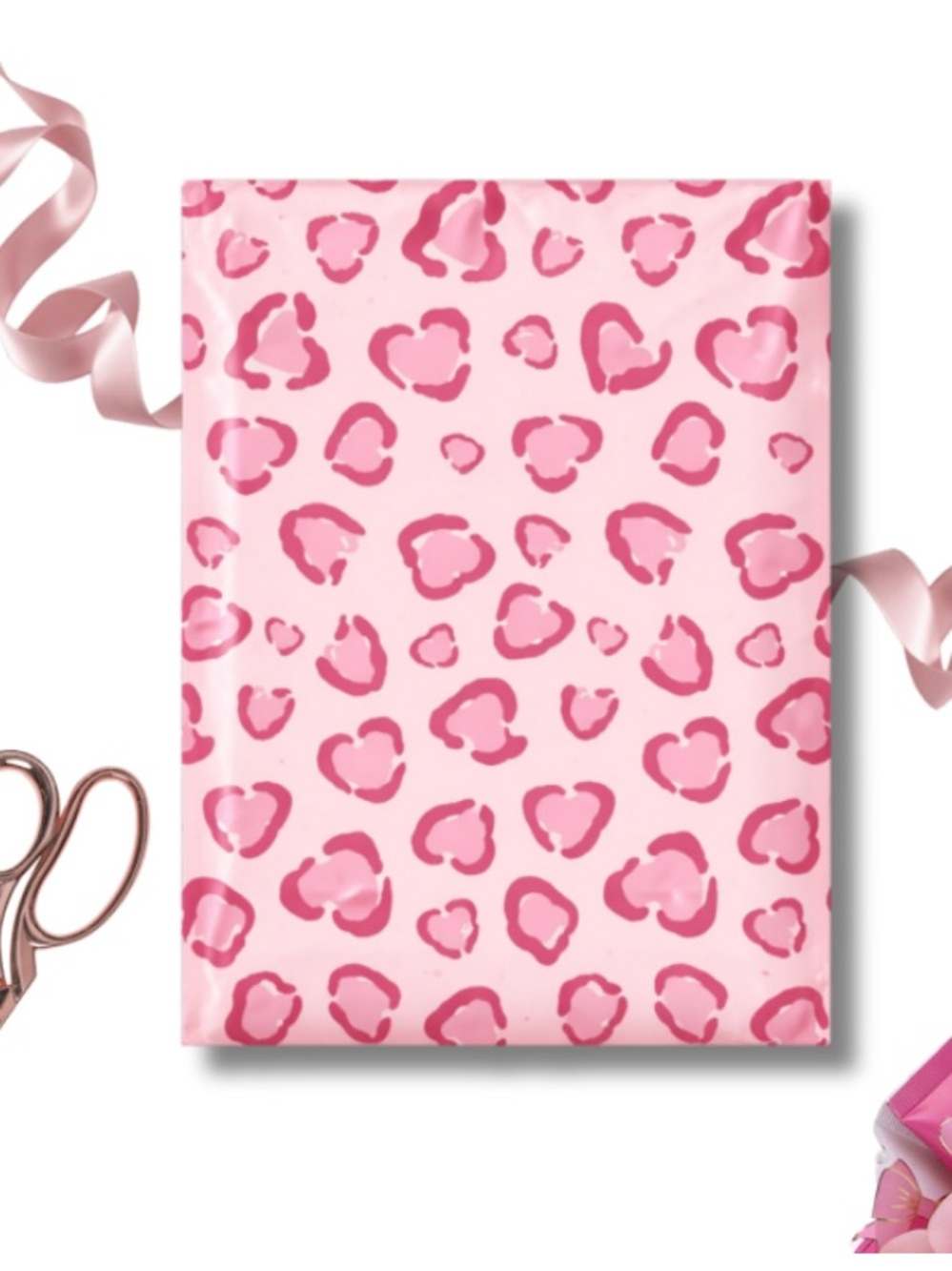 Polymailers!  Leopard Heart Pattern